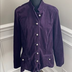 Coldwater Creek Corduroy Military Jacket